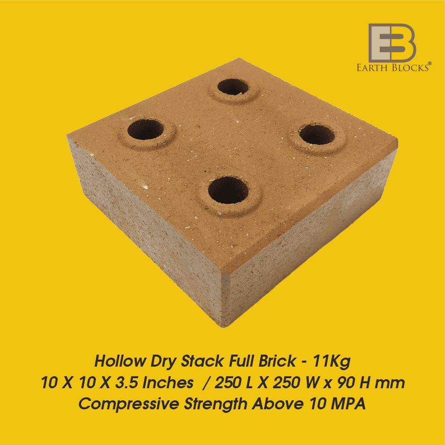 Solid earth block 10 x 10 full brick