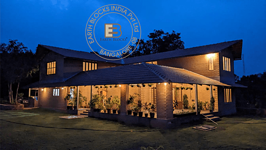 Interlocking brick construction — Seetaram house