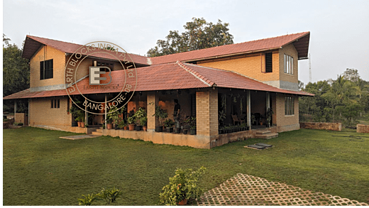 Interlocking brick construction — Seetaram house