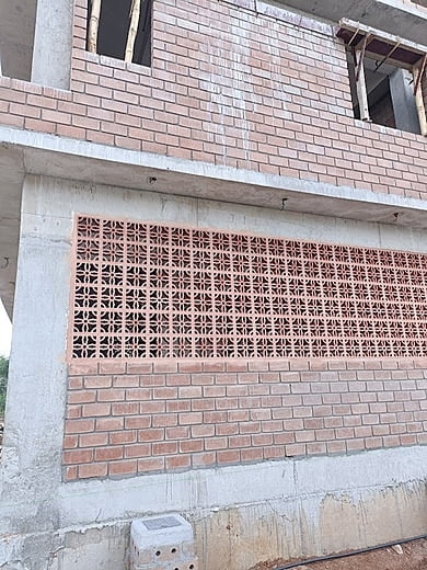 Sustainable home built with Earth Blocks